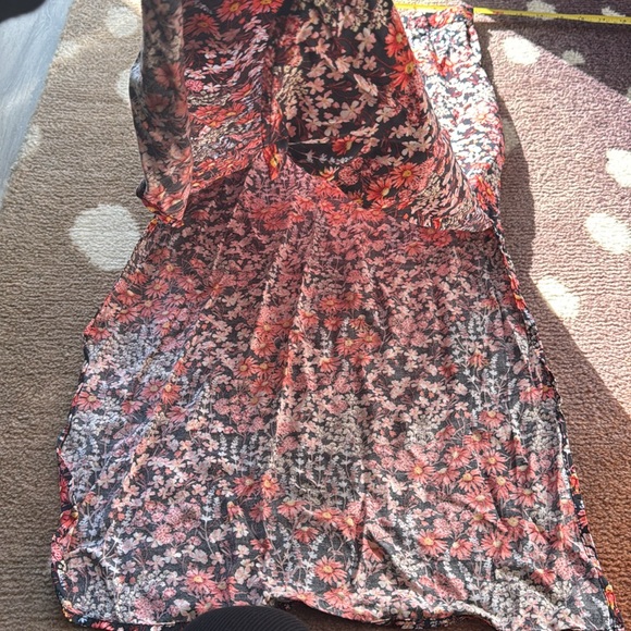 Floral Side Slit Satin Skirt - Picture 9 of 9